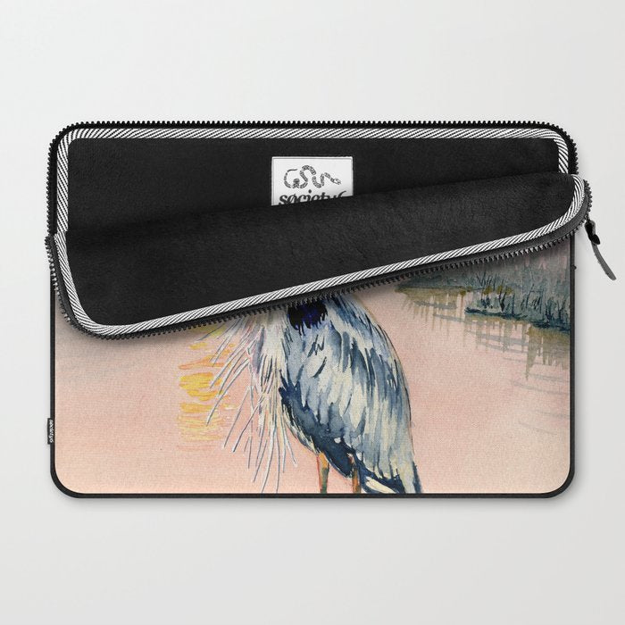 Great Blue Heron at Sunset Laptop Sleeve Gallery Image 2