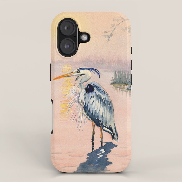 Great Blue Heron at Sunset iPhone Case Gallery Image 1