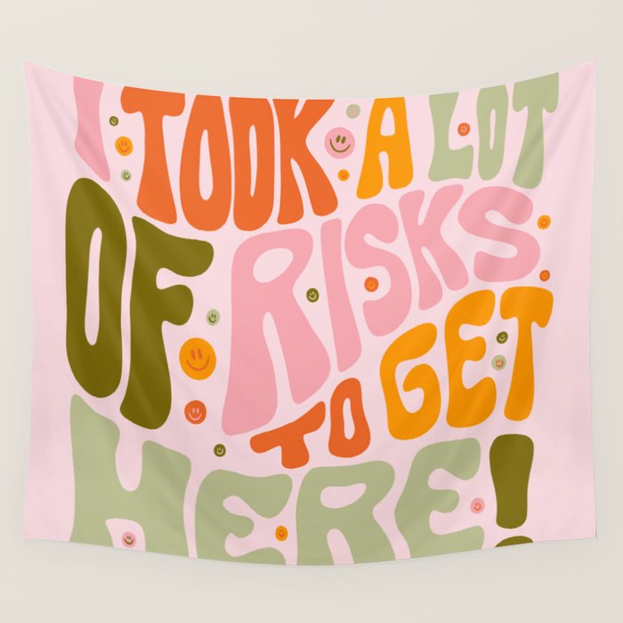 Took A Lot of Risks Wall Tapestry Gallery Image 1