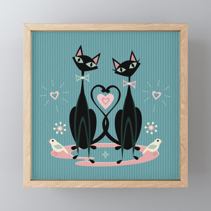 Vintage Kitty Love ©studioxtine Mini Art Print Gallery Image 1