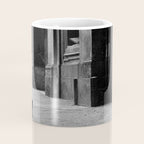 Two French Cats, Paris Left Bank black and white cityscape photograph / photography Coffee Mug Gallery Image 4