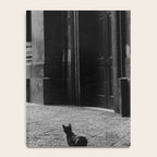 Two French Cats, Paris Left Bank black and white cityscape photograph / photography Notebook Gallery Image 4