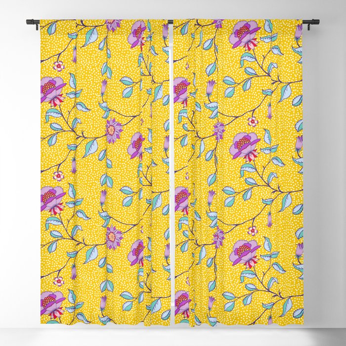 Vibrant Vintage Blooms Window Curtain Gallery Image 1