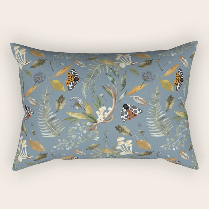 Moths Mystical Woodland B Rectangular Pillow Gallery Image 1