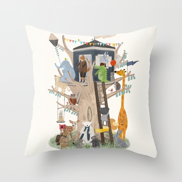 little playhouse Throw Pillow Gallery Image 6