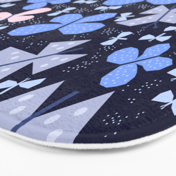 Butterflies at night Bath Mat Gallery Image 3