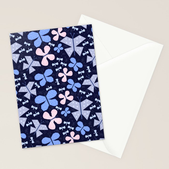Butterflies at night Stationery Card Gallery Image 2