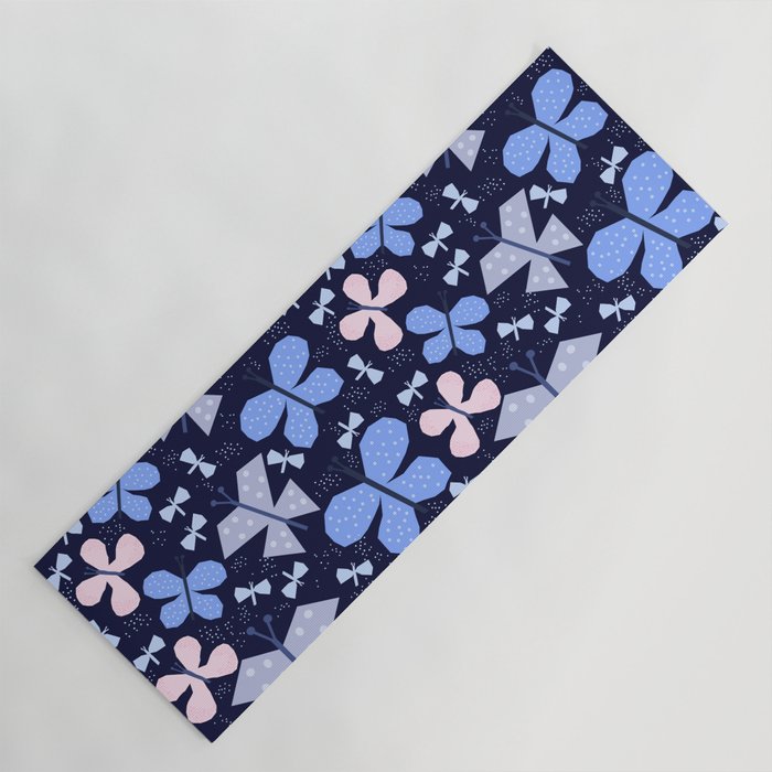 Butterflies at night Yoga Mat Gallery Image 1