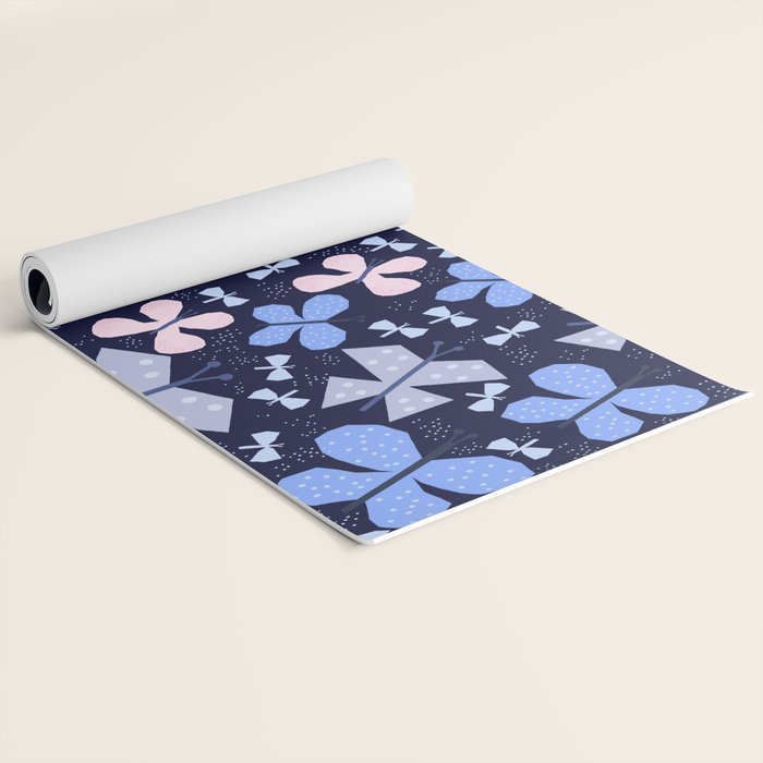 Butterflies at night Yoga Mat Gallery Image 2