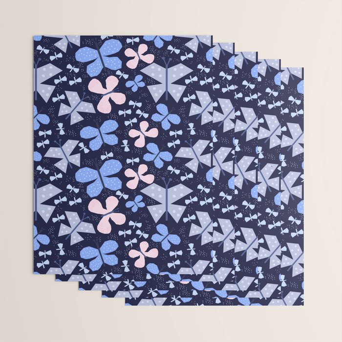 Butterflies at night Wrapping Paper Gallery Image 3