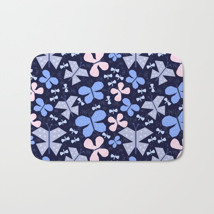 Butterflies at night Bath Mat Gallery Image 1