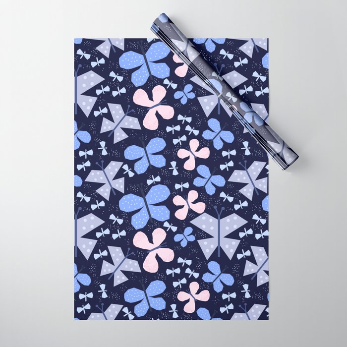 Butterflies at night Wrapping Paper Gallery Image 1