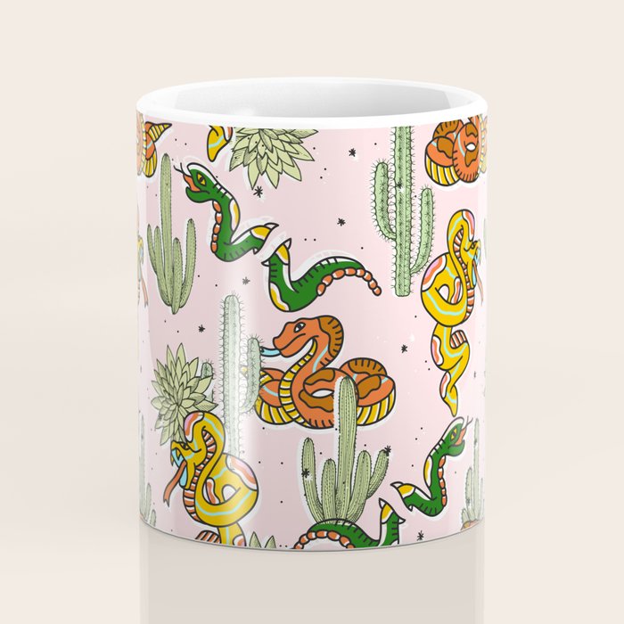 Join Or Die #illustration #wildlife #pattern Coffee Mug Gallery Image 4