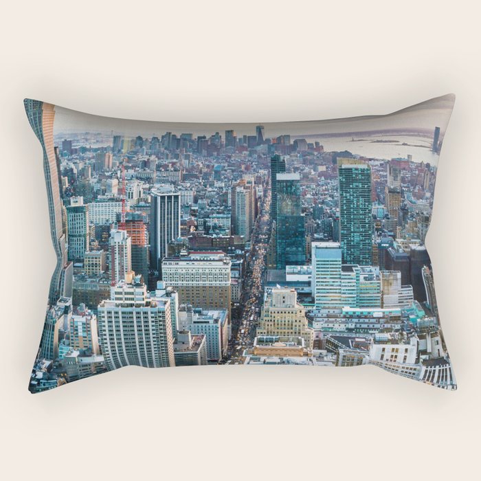 New York City (Color) Rectangular Pillow Gallery Image 1