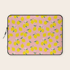 Vintage lemon fruit branch cartoon pattern Laptop Sleeve Gallery Image 1