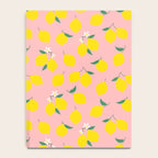 Vintage lemon fruit branch cartoon pattern Notebook Gallery Image 4