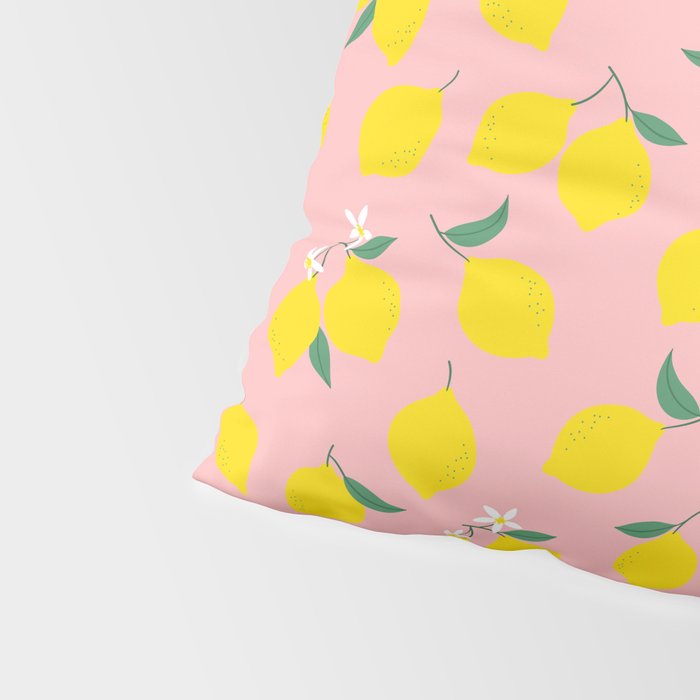 Vintage lemon fruit branch cartoon pattern Pillow Sham Gallery Image 4