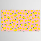 Vintage lemon fruit branch cartoon pattern Tablecloth Gallery Image 2