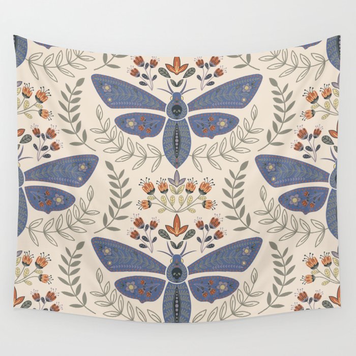 Magical Death Head Moth Wall Tapestry Gallery Image 1