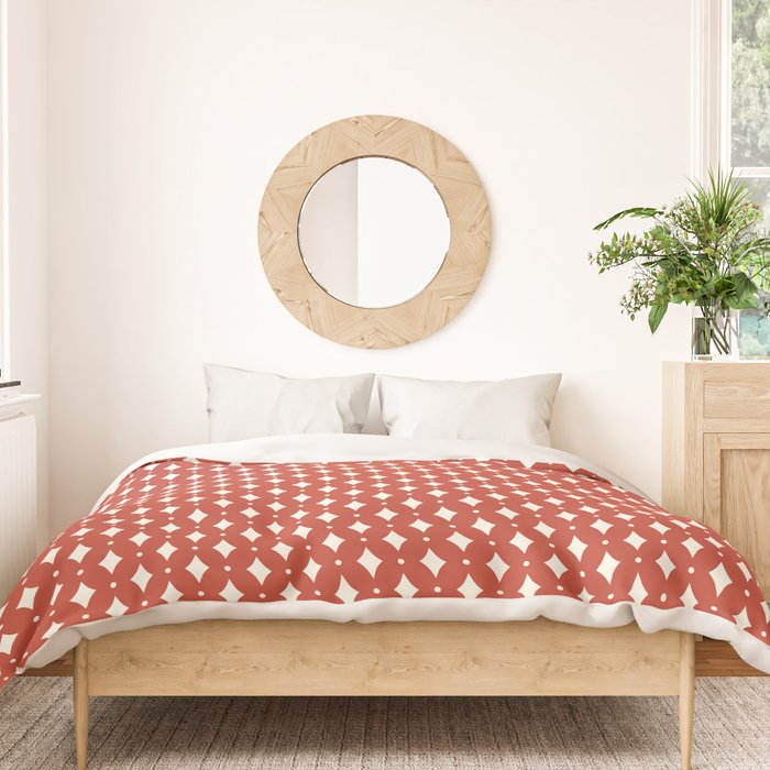Vintage Stars I Bright Red Duvet Cover Gallery Image 3