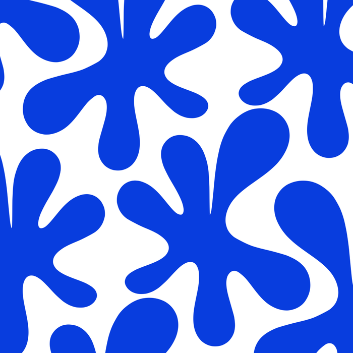 Bold Blue Funky Abstract Amoeba Dance Pattern on White Coffee Mug Gallery Image 2