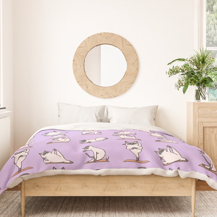 Siamese Cat Yoga Duvet Cover Gallery Image 3