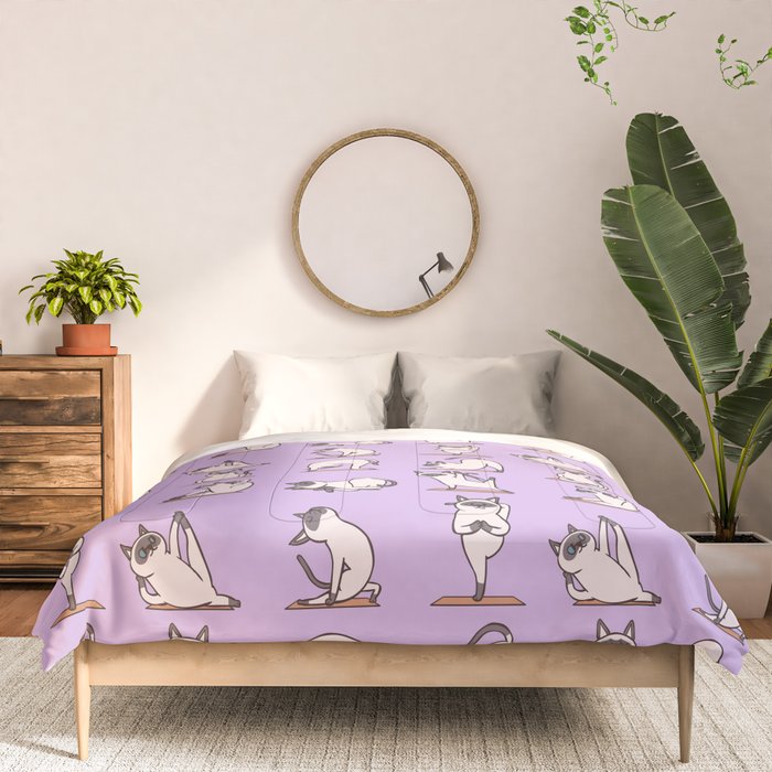 Siamese Cat Yoga Comforter Gallery Image 3