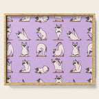 Siamese Cat Yoga Serving Tray Gallery Image 1