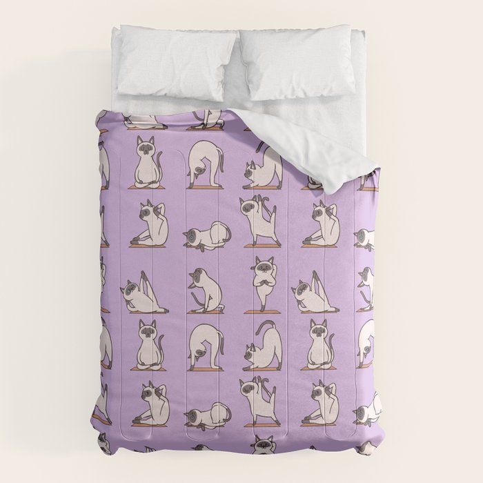 Siamese Cat Yoga Comforter Gallery Image 6