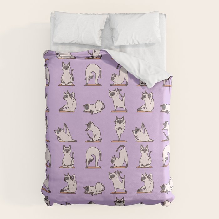 Siamese Cat Yoga Duvet Cover Gallery Image 6