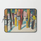 Valais Vintage Ski Travel Poster Laptop Sleeve Gallery Image 1