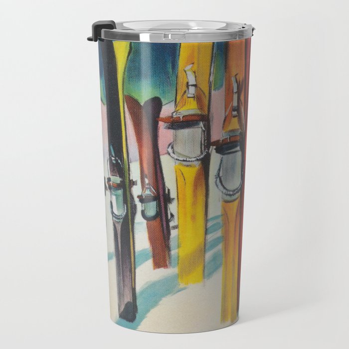 Valais Vintage Ski Travel Poster Travel Mug Gallery Image 3