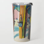 Valais Vintage Ski Travel Poster Travel Mug Gallery Image 2