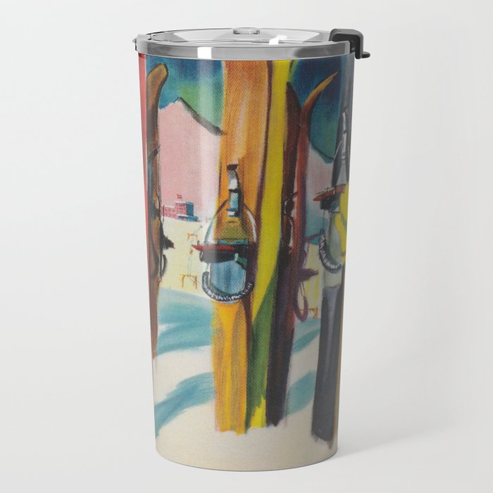 Valais Vintage Ski Travel Poster Travel Mug Gallery Image 2