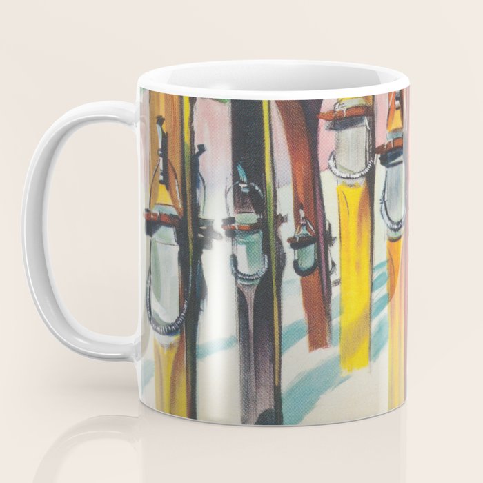 Valais Vintage Ski Travel Poster Coffee Mug Gallery Image 3