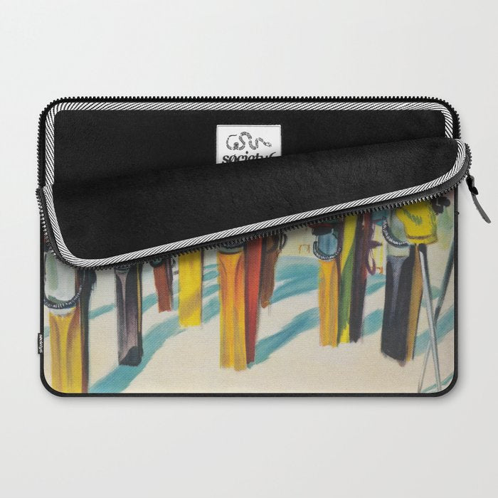 Valais Vintage Ski Travel Poster Laptop Sleeve Gallery Image 2