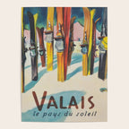 Valais Vintage Ski Travel Poster Poster Gallery Image 4