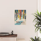 Valais Vintage Ski Travel Poster Poster Gallery Image 2