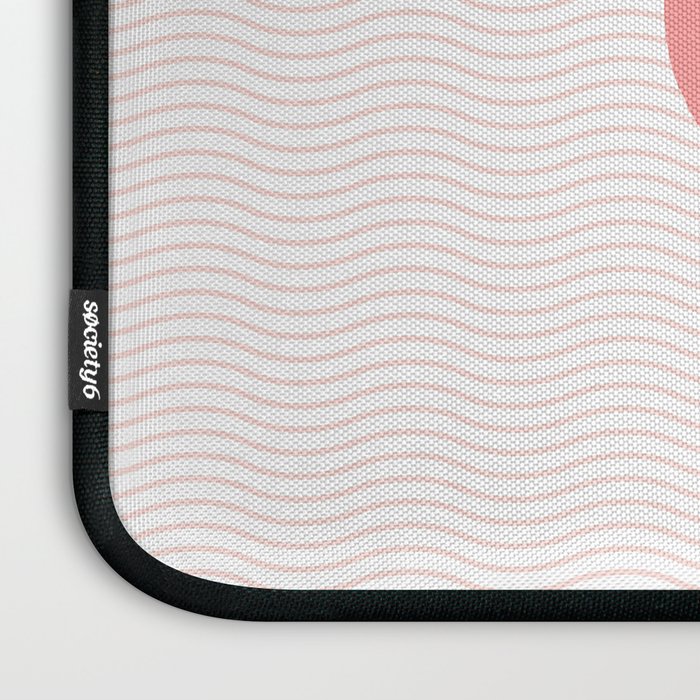 Rise and Shine inspirational quote typography wall art home decor in peach pink Laptop Sleeve Gallery Image 3