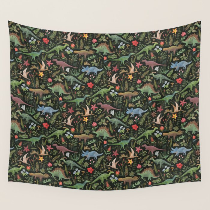Dinosaur Jungle Wall Tapestry Gallery Image 4