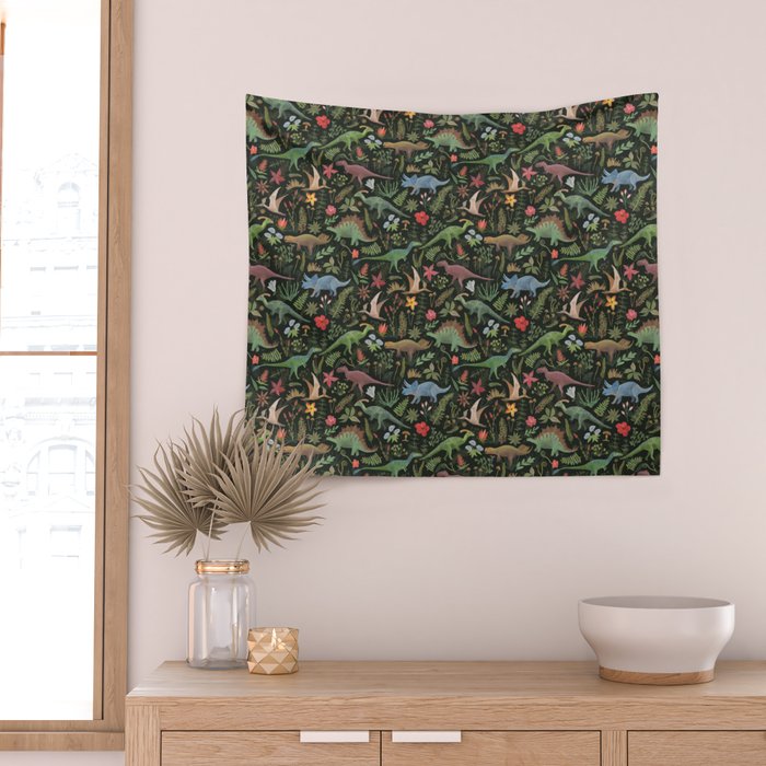 Dinosaur Jungle Wall Tapestry Gallery Image 2