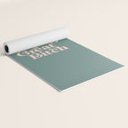 YOU'RE DOING GREAT BITCH green and peach pink Yoga Mat Gallery Image 2