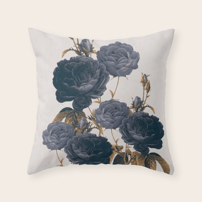 blue flowers Throw Pillow Gallery Image 6