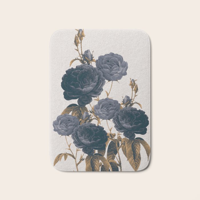 blue flowers Bath Mat Gallery Image 1
