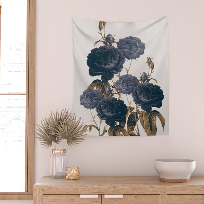 blue flowers Wall Tapestry Gallery Image 2
