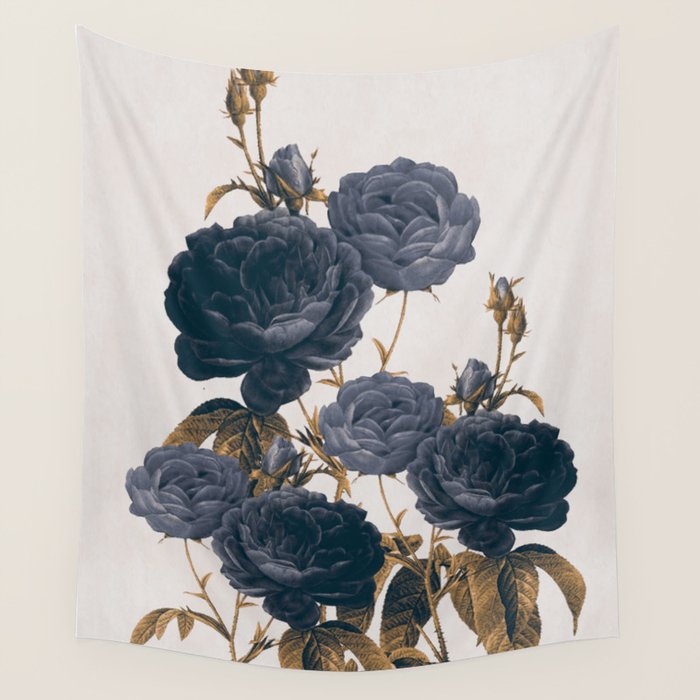 blue flowers Wall Tapestry Gallery Image 4