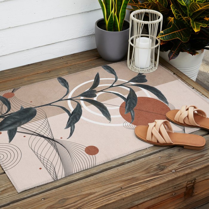 Plant Life Design 03 Outdoor Rug Gallery Image 2