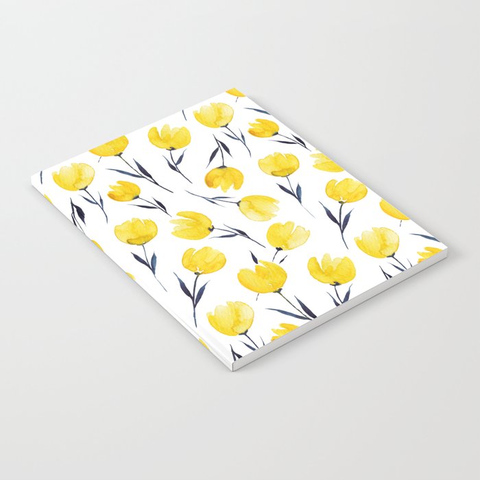 Yellow Tulips | Watercolour Pattern Notebook Gallery Image 1