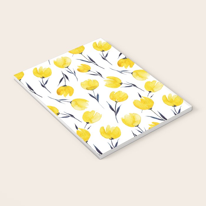 Yellow Tulips | Watercolour Pattern Notebook Gallery Image 3