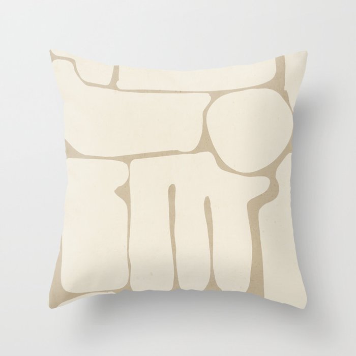 Modern Abstract Minimal Shapes 164 Throw Pillow Gallery Image 1